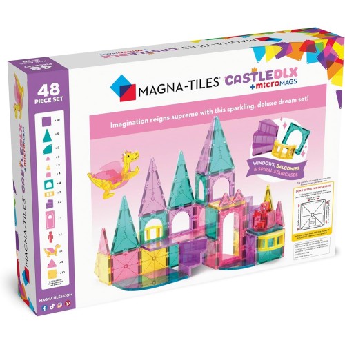 magna tiles Magna-Tiles Castle DLX Μαγνητικό Παιχνίδι 48 Κομματιών Castle DLX 242048 850025176330