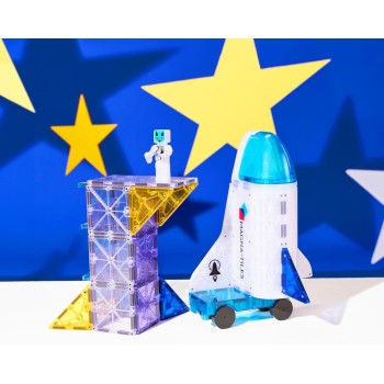 magna tiles Magna-Tiles Space 32-part magnetic construction set-the original magnetic hardware brand 242032 850025176347