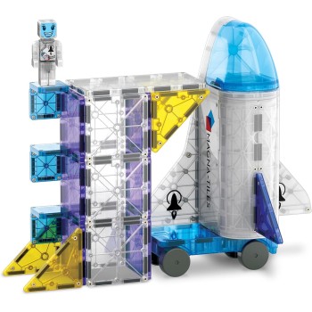 magna tiles Magna-Tiles Space 32-part magnetic construction set-the original magnetic hardware brand 242032 850025176347