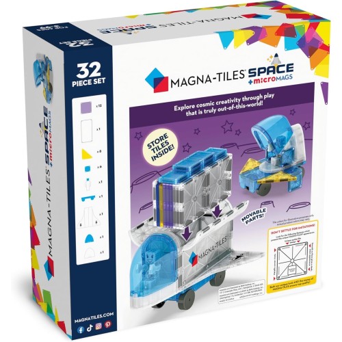 magna tiles Magna-Tiles Space 32-part magnetic construction set-the original magnetic hardware brand 242032 850025176347