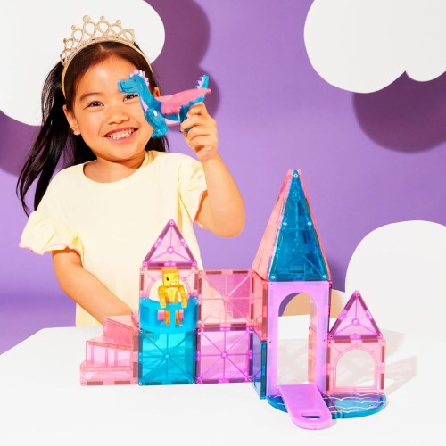 magna tiles Magna-Tiles Castle 25-part magnetic construction set-the original magnetic hardware brand 242025 850025176323