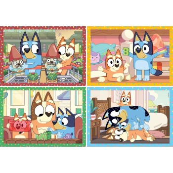 Clementoni Παιδικό Παζλ 4 In 1 Super Color Bluey 12-16-20-24 Τμχ 1200-21530 8005125215300