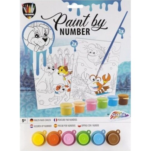 Painting set With Grafix Numbers - Blue 002.150057 8715427082042
