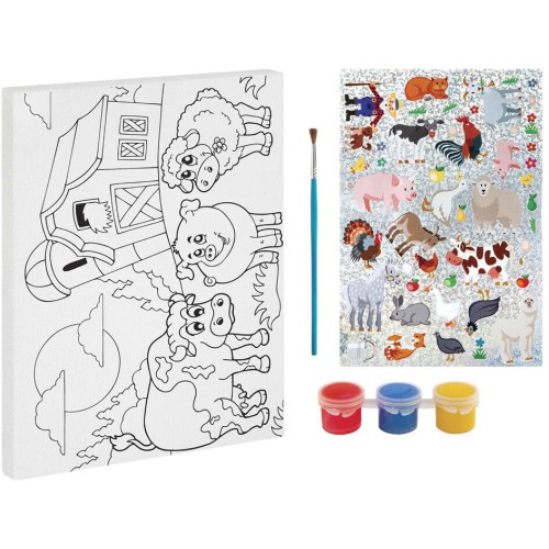 ZITA TOYS Farm Painting Canvas 20X15 With 3 Colors 002.150127 8715427136110