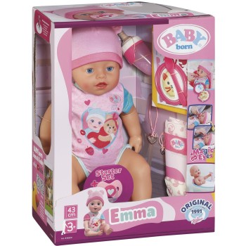 MGA Entertainment Baby Born ΕΜΜΑ Διαδραστική Κούκλα Με Αξεσουάρ 43Cm 834800 4001167834800