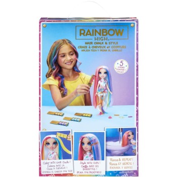 MGA Entertainment Rainbow High Hair Chalk & Style Amaya - Rainbow 11” Doll. 526780-EUC 035051526780