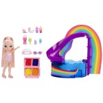 MGA Entertainment Rainbow High Littles Pool Day Playset + Small Doll (pink 5.5”) 522249-EUC 035051522249