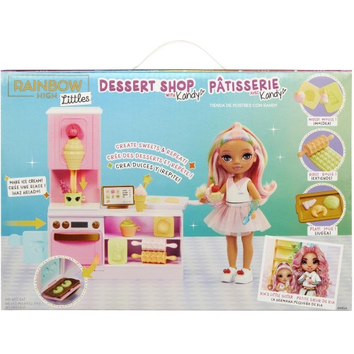 MGA Entertainment Rainbow High Dessert Shop With Littles Doll Kandy Playset! 522058-EUC 035051522058