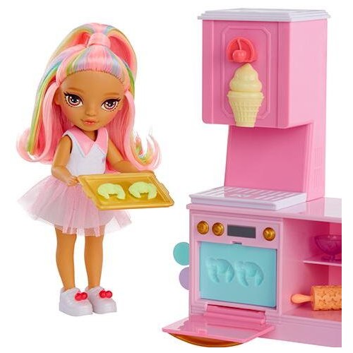 MGA Entertainment Rainbow High Dessert Shop With Littles Doll Kandy Playset! 522058-EUC 035051522058