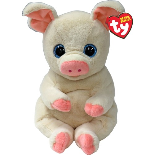 ty beannie bellies penelope χνουδωτό γουρουνάκι ροζ 23εκ 1607-43202 008421432028