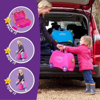 Trunki Ride-On Kids Suitcase | Tow-Along Toddler Luggage | Carry-On Cute Bag With Wheels | Kids Luggage And Airplane Travel Esse
