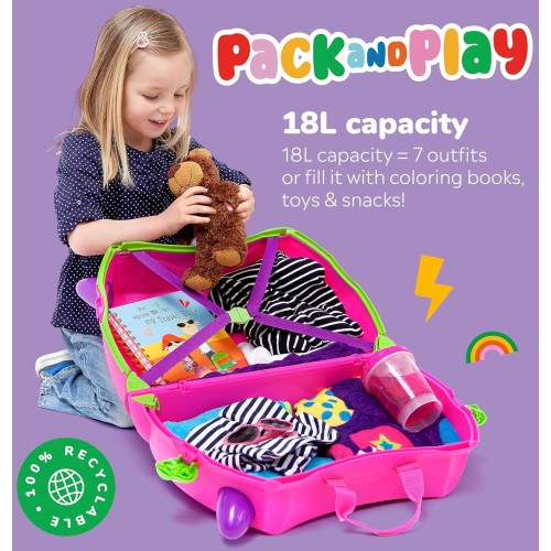 Trunki Ride-On Kids Suitcase | Tow-Along Toddler Luggage | Carry-On Cute Bag With Wheels | Kids Luggage And Airplane Travel Esse