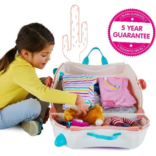 Trunki Hand Luggage And Childrens Suitcase For Sitting On | Childrens Risen Gift For Girls And Boys | Trolley, Pink TRU-007 5055