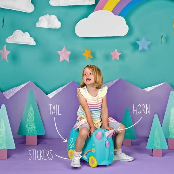 Trunki Ride Παιδική Βαλίτσα Ταξιδιού Una Unicorn Teal TRU-011 5055192202874