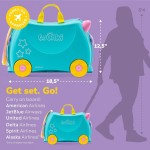 Trunki Ride Παιδική Βαλίτσα Ταξιδιού Una Unicorn Teal TRU-011 5055192202874