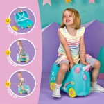 Trunki Ride-on Kids Suitcase | Tow-along Toddler Luggage | Carry-on Cute Bag With Wheels | Kids Luggage and Airplane Travel Esse