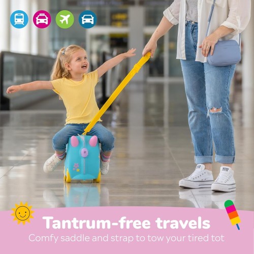 Trunki Ride-on Kids Suitcase | Tow-along Toddler Luggage | Carry-on Cute Bag With Wheels | Kids Luggage and Airplane Travel Esse