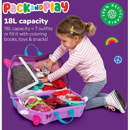 Trunki Ride Παιδική Βαλίτσα Ταξιδιού - Cassie Cut  (Lilac) TRU-004 5055192203222