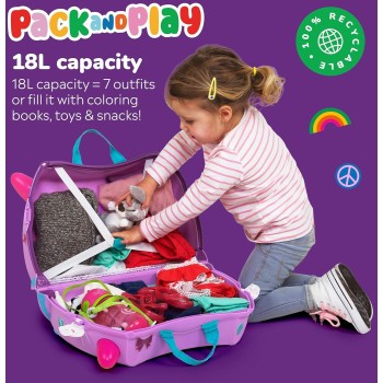 Trunki Ride Παιδική Βαλίτσα Ταξιδιού - Cassie Cut  (Lilac) TRU-004 5055192203222