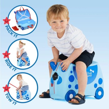 Trunki Ride Travel Case - Dougie Dog (Blue) TRU-012 5055192200634