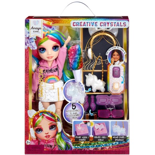 MGA Entertainment Rainbow High Creative Crystals Fashion Doll- Amaya 121411-EUC 035051121411