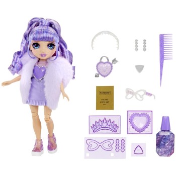 MGA Entertainment Rainbow High Creative Crystals Fashion Doll- Violet 121404-EUC 035051121404
