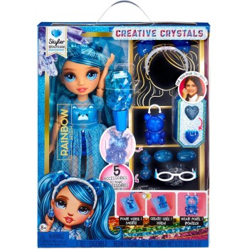 MGA Entertainment Rainbow High Creative Crystals Fashion Doll- Skyler 121374-EUC 035051121374