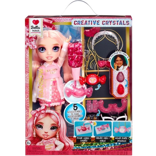 MGA Entertainment Rainbow High Creative Crystals Fashion Doll- Bella 121367-EUC 035051121367