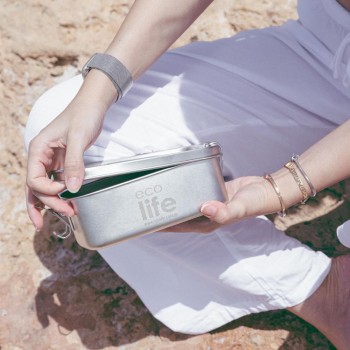 eco life Ανοξείδωτο φαγητοδοχείο 1lt μονού τοιχώματος (ανοξείδωτο καπάκι) 33-FC-9085 5208009002116