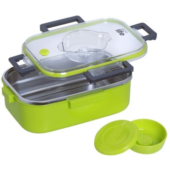 eco life Rectangular Food Container 850ml Green 33-BO-9052 5208009003441