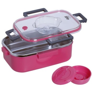 eco life Ecolife θερμός φαγητοδοχείο ορθογώνιο 850ml ροζ 33-BO-9050 5208009003427