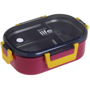 eco life Deep Rose Food Container 900ml | Partition 33-BO-9068 5208009002291