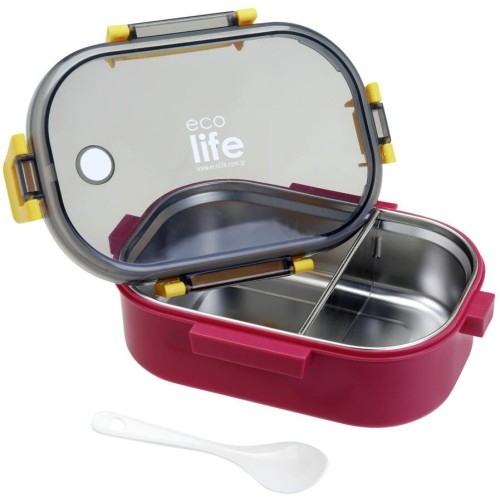 eco life Deep Rose Food Container 900ml | Partition 33-BO-9068 5208009002291