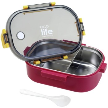 eco life Deep Rose Food Container 900ml | Partition 33-BO-9068 5208009002291