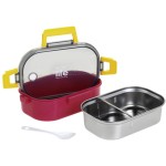 eco life Ecolife φαγητοδοχείο με χώρισμα 900ml deep rose 33-BO-9068 5208009002291
