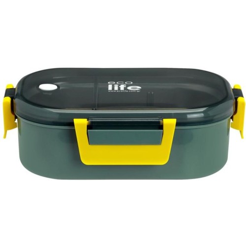 eco life Ecolife φαγητοδοχείο με χώρισμα 900ml forest green 33-BO-9067 5208009002307