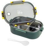 eco life Ecolife φαγητοδοχείο με χώρισμα 900ml forest green 33-BO-9067 5208009002307