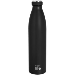 eco life Μπουκάλι θερμός 1000ml - slim black 33-BO-3050 5208009003533