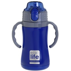 eco life Ecolife παιδικό παγούρι θερμός ανοξείδωτο με καλαμάκι navy blue 300ml 33-BO-2990 5208009002338