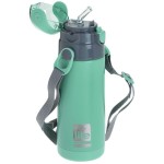eco life Ecolife παιδικό παγούρι πλαστικό με καλαμάκι mint 400ml 33-BO-2988 5208009002352