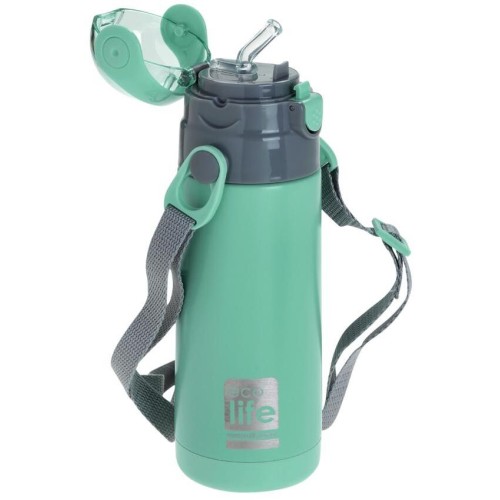 eco life Ecolife παιδικό παγούρι πλαστικό με καλαμάκι mint 400ml 33-BO-2988 5208009002352