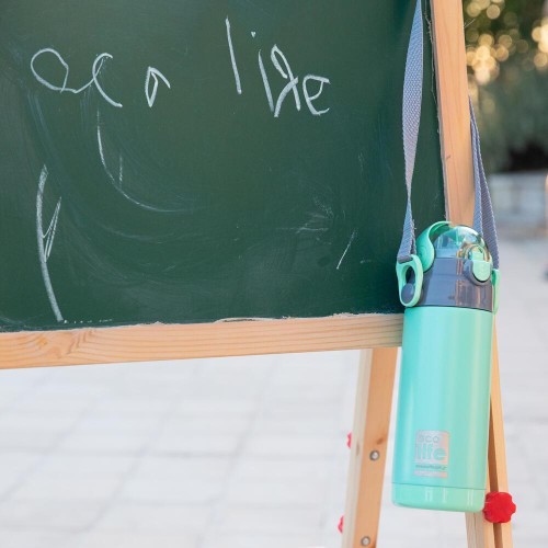 eco life Ecolife παιδικό παγούρι πλαστικό με καλαμάκι mint 400ml 33-BO-2988 5208009002352