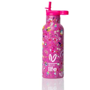 eco life Ecolife μεταλλικός θερμός vasiliki - rainbow 500ml 33-BO-2325 5208009002741
