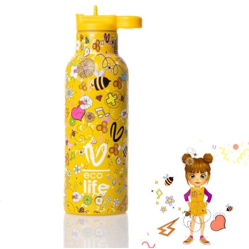 eco life Ecolife μεταλλικός θερμός vasiliki - joy 500ml 33-BO-2323 5208009002727