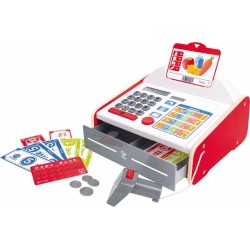 hape beep n buy cash register –  toy with solar-powered calculator, lights  0401.E3184A 6943478035805
