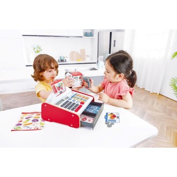 hape beep n buy cash register –  toy with solar-powered calculator, lights  0401.E3184A 6943478035805