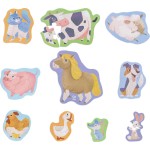Hape Farmyard Friends  – Farm Animal Jigsaw Set For Early Learners, Ages 18 0401.E1648A 6943478047006