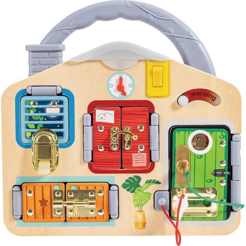 Hape Lock And Learn Playboard Ξύλινο Παιχνίδι 0401.E1111K 6943478047150