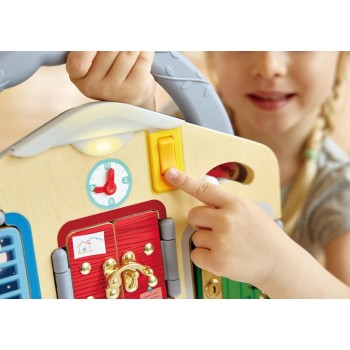 hape lock and learn playboard – unlocking adventure, develop fine  skills,  0401.E1111K 6943478047150