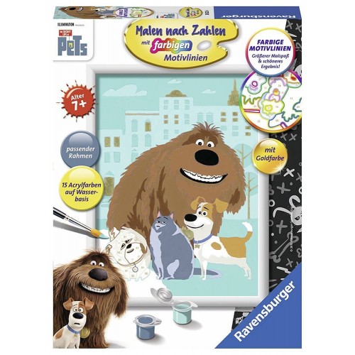 Ravensburger Ζωγραφική Με Αριθμούς Μπάτε Σκύλοι Αλέστε 28322 4005556283224